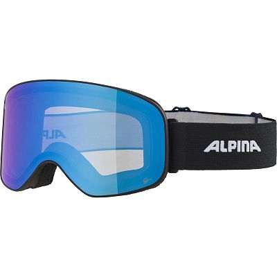Превью  Маска горнолыжная ALPINA Slope Q-Lite Black Matt/Blue (A7293831)